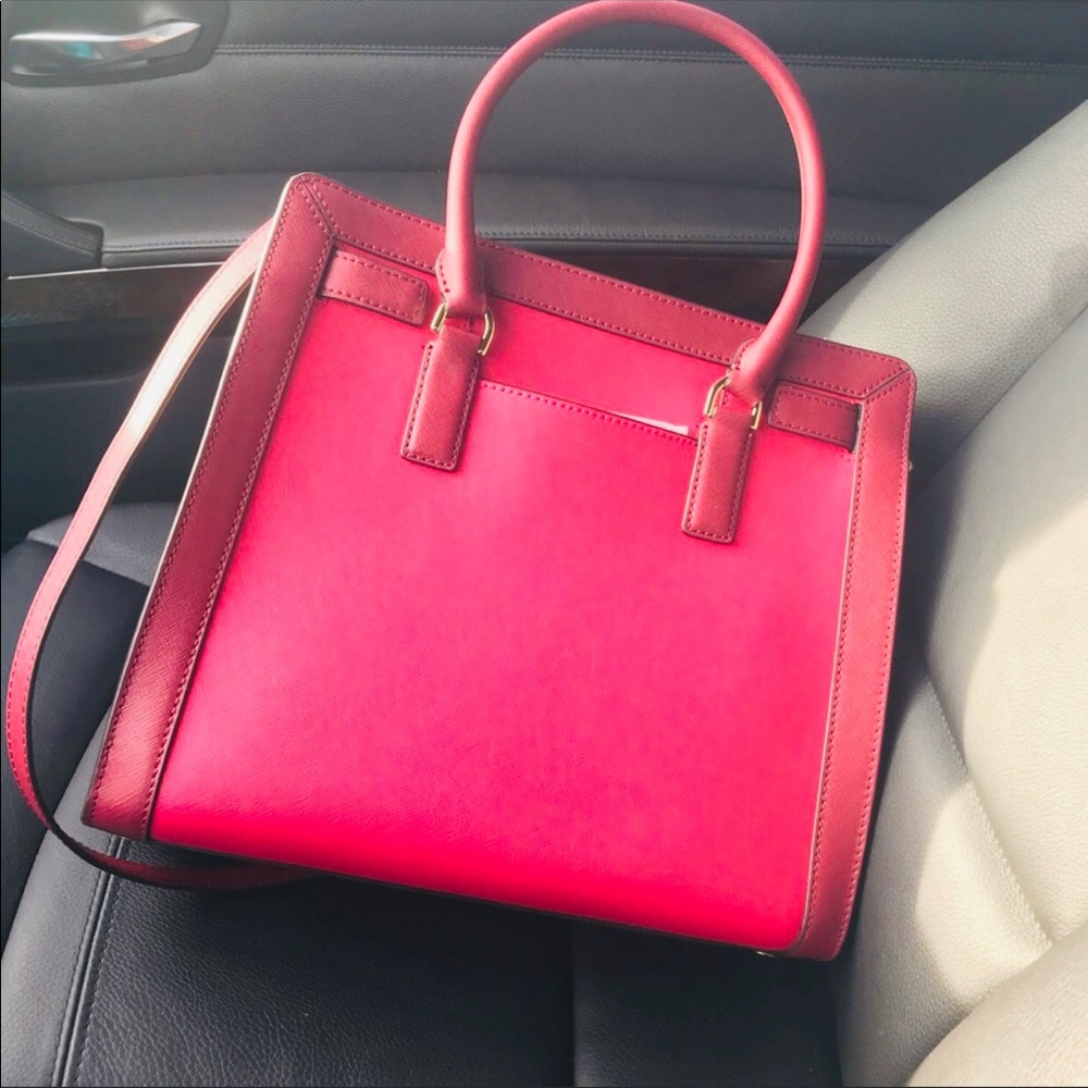 ❤️RARE MICHAEL KORS: RARE Raspberry Large … - Picture 4 of 8